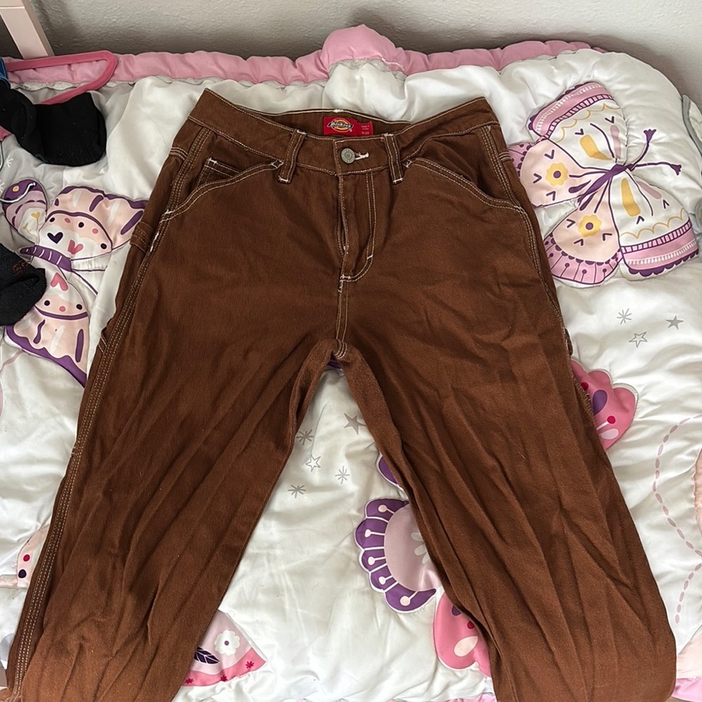 Dickies Brown Flare Wide Leg Jeans